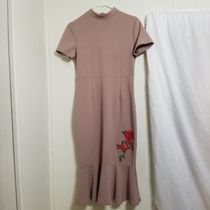 Another Story Pink Short  Sleeve Dress